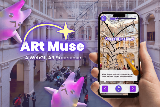 ARtMuse logo with user simulation